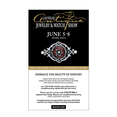 Las Vegas Antique Jewelry and Watch Show html email