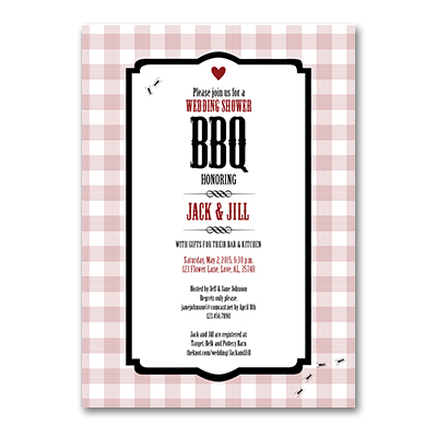 BBQ bridal shower invitation image